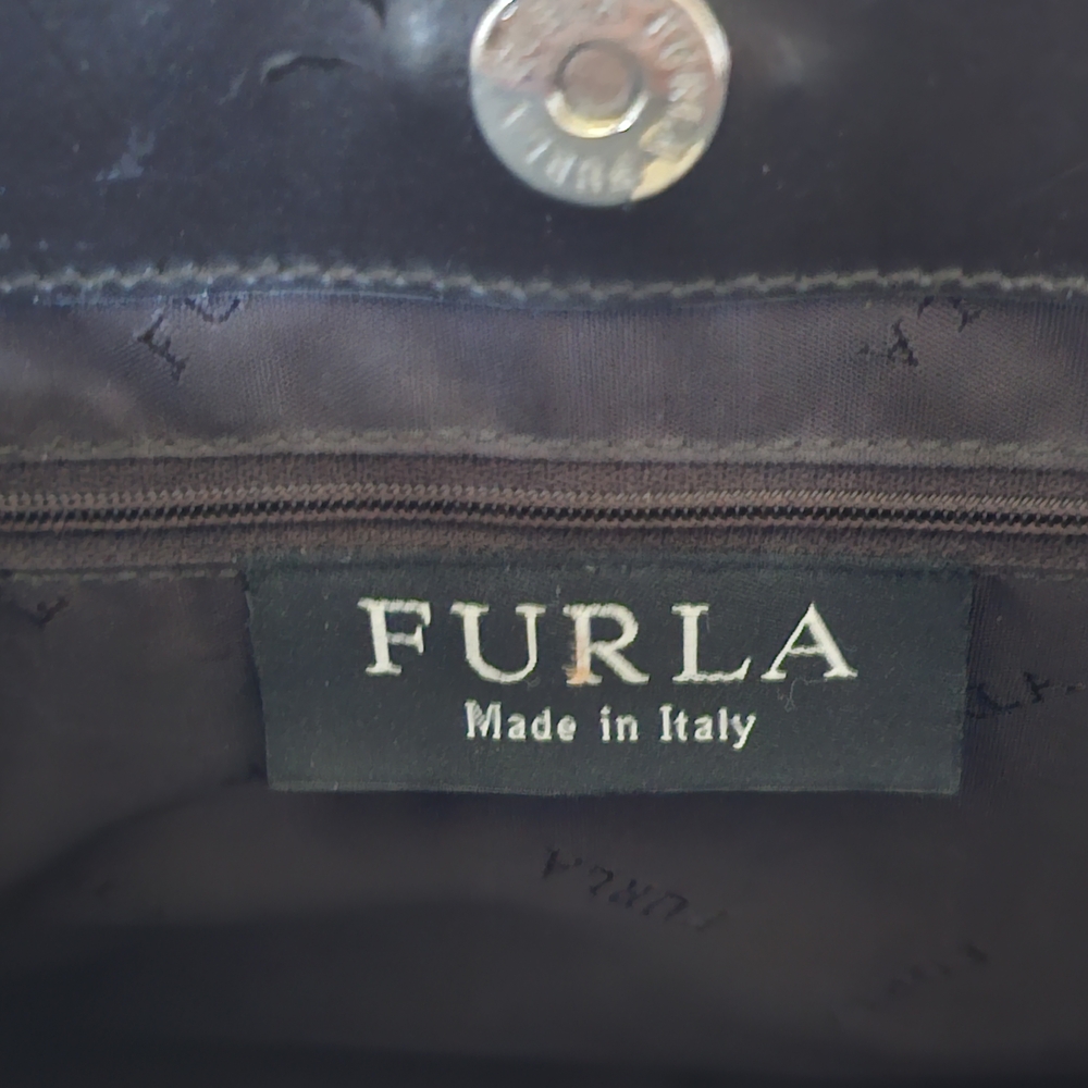 Furla Black Leather Tote – Distressed & Still Stunning - Picture 15 of 16